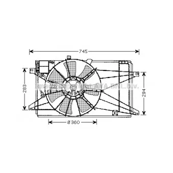 Ventilateur, refroidissement du moteur AVA QUALITY COOLING MZ7539
