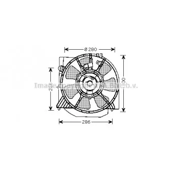 Ventilateur, refroidissement du moteur AVA QUALITY COOLING MZ7541