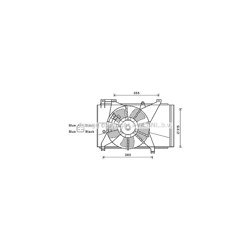 Ventilateur, refroidissement du moteur AVA QUALITY COOLING MZ7543