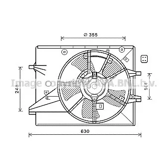 Ventilateur, refroidissement du moteur AVA QUALITY COOLING MZ7546