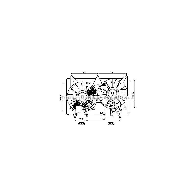 Ventilateur, refroidissement du moteur AVA QUALITY COOLING MZ7547
