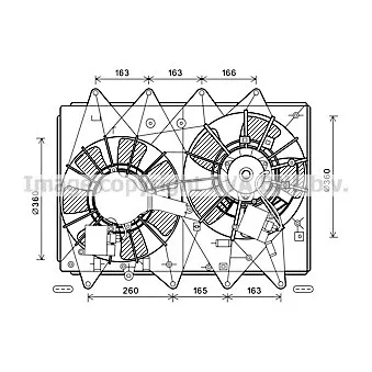 Ventilateur, refroidissement du moteur AVA QUALITY COOLING