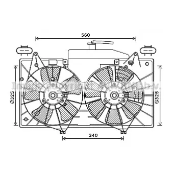 Ventilateur, refroidissement du moteur AVA QUALITY COOLING
