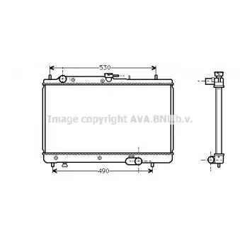 Radiateur, refroidissement du moteur AVA QUALITY COOLING MZA2066