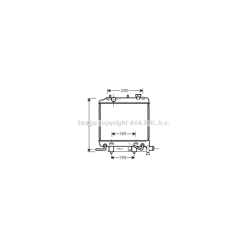Radiateur, refroidissement du moteur AVA QUALITY COOLING MZA2166