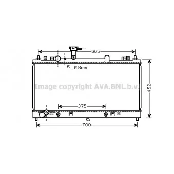 Radiateur, refroidissement du moteur AVA QUALITY COOLING MZA2225