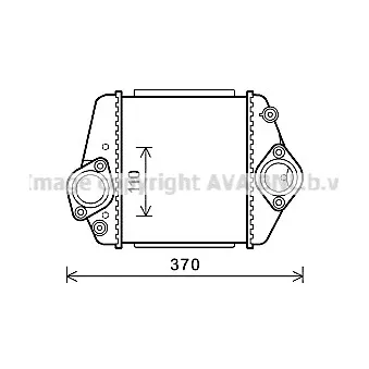 Intercooler, échangeur AVA QUALITY COOLING MZA4275