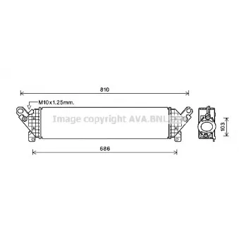 Intercooler, échangeur AVA QUALITY COOLING MZA4277