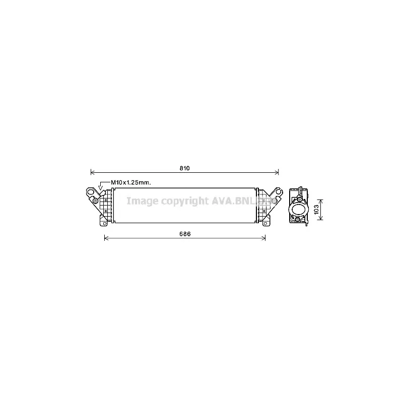 Intercooler, échangeur AVA QUALITY COOLING MZA4277