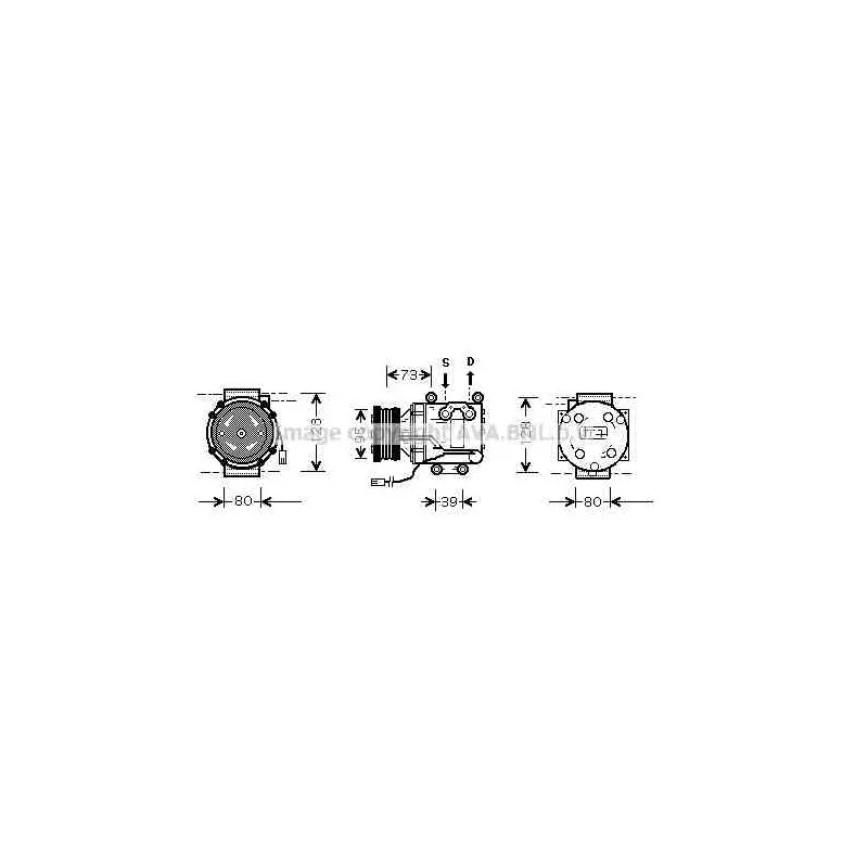 Compresseur, climatisation AVA QUALITY COOLING MZAK170