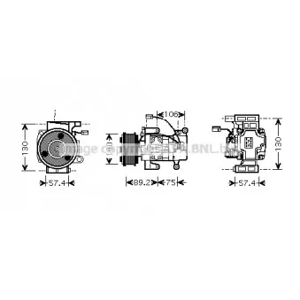 Compresseur, climatisation AVA QUALITY COOLING MZAK208