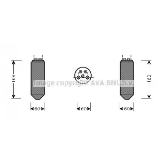 Filtre déshydratant, climatisation AVA QUALITY COOLING MZD036