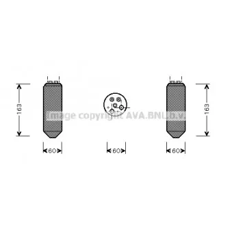 Filtre déshydratant, climatisation AVA QUALITY COOLING MZD052