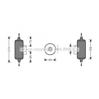 Filtre déshydratant, climatisation AVA QUALITY COOLING MZD149