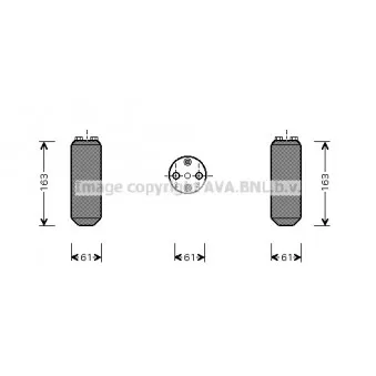 Filtre déshydratant, climatisation AVA QUALITY COOLING MZD150