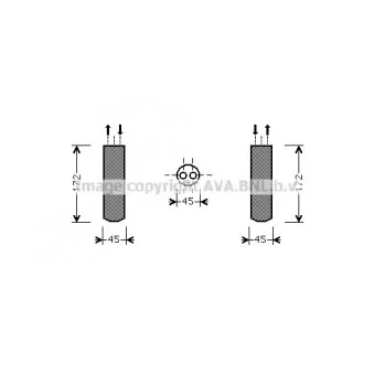 Filtre déshydratant, climatisation AVA QUALITY COOLING MZD185