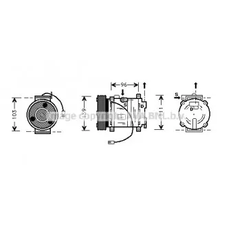 Compresseur, climatisation AVA QUALITY COOLING MZK007