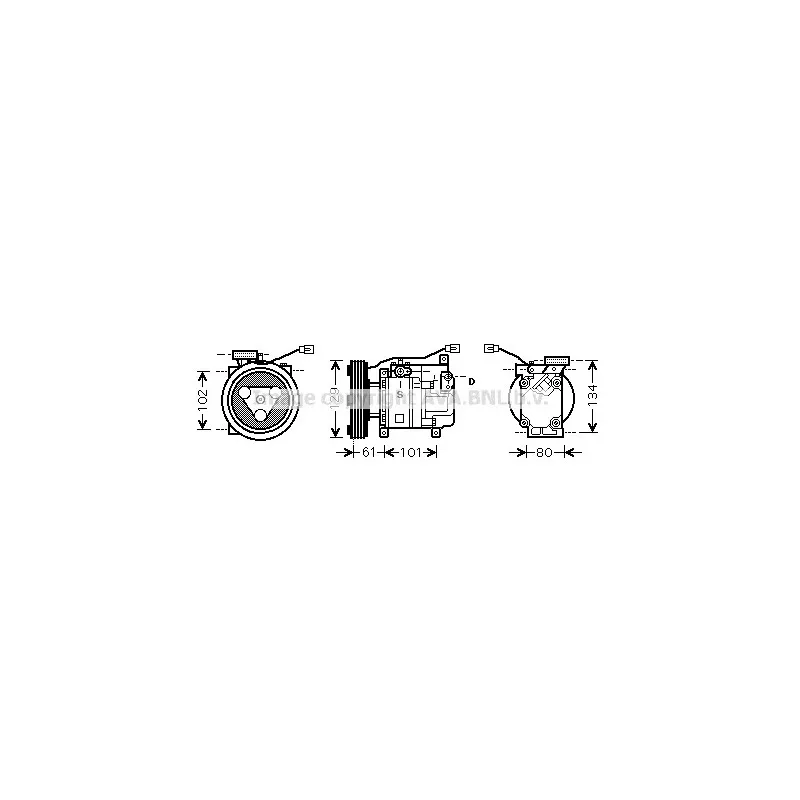 Compresseur, climatisation AVA QUALITY COOLING MZK207