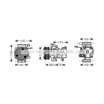 Compresseur, climatisation AVA QUALITY COOLING MZK251
