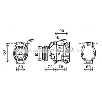 Compresseur, climatisation AVA QUALITY COOLING MZK253