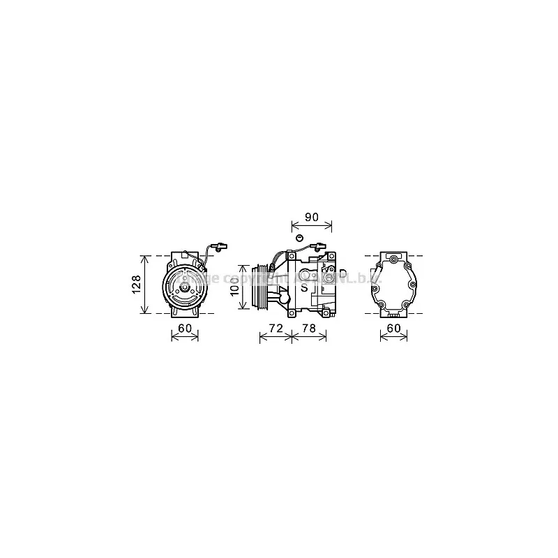 Compresseur, climatisation AVA QUALITY COOLING MZK253