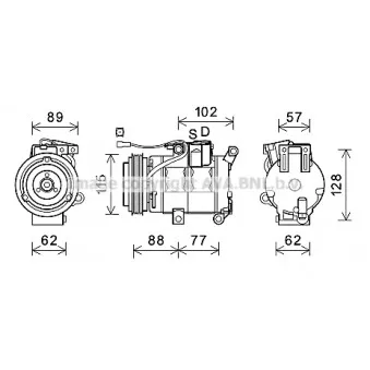 Compresseur, climatisation AVA QUALITY COOLING MZK276