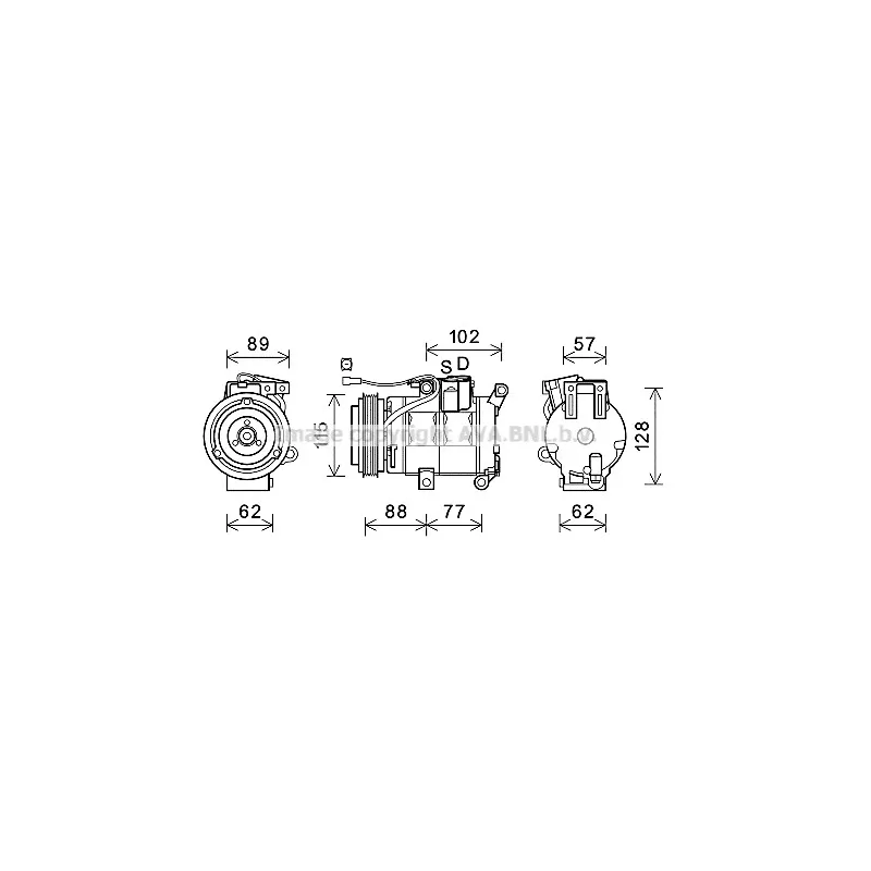 Compresseur, climatisation AVA QUALITY COOLING MZK276