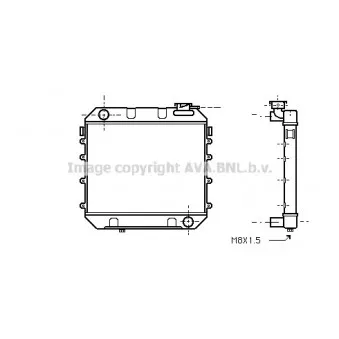 Radiateur, refroidissement du moteur AVA QUALITY COOLING OL2003
