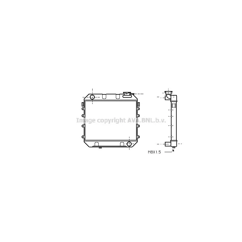 Radiateur, refroidissement du moteur AVA QUALITY COOLING OL2003
