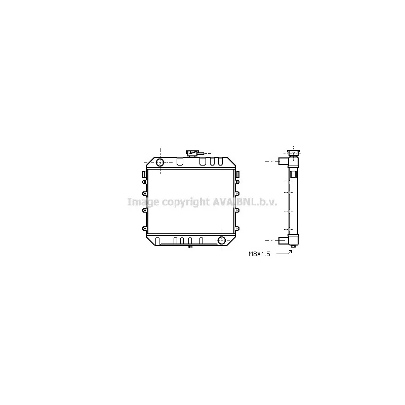 Radiateur, refroidissement du moteur AVA QUALITY COOLING OL2006