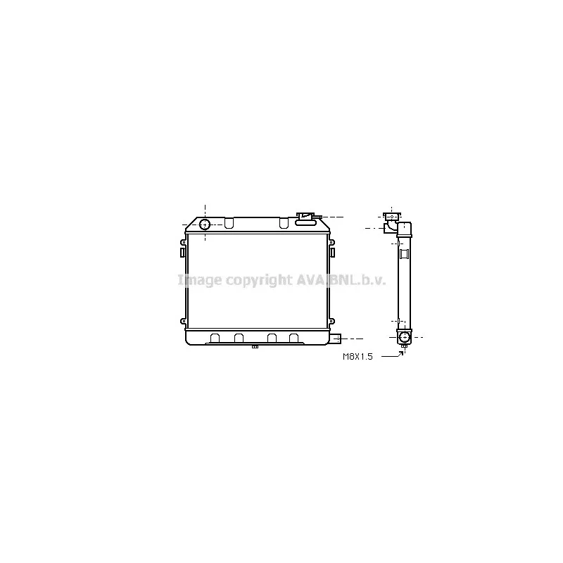 Radiateur, refroidissement du moteur AVA QUALITY COOLING OL2012