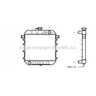 Radiateur, refroidissement du moteur AVA QUALITY COOLING OL2015