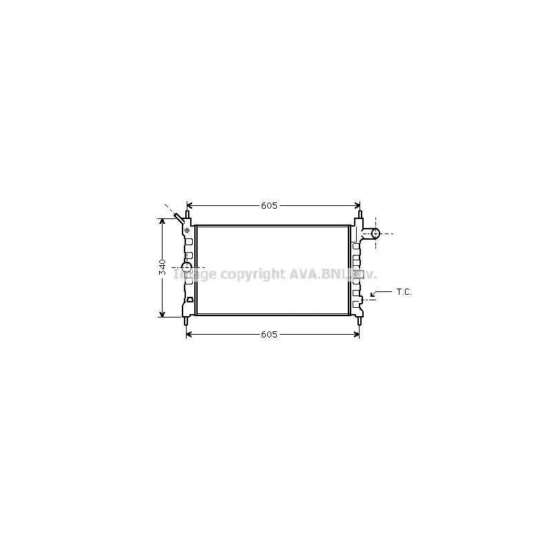Radiateur, refroidissement du moteur AVA QUALITY COOLING OL2022