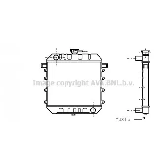 Radiateur, refroidissement du moteur AVA QUALITY COOLING OL2024