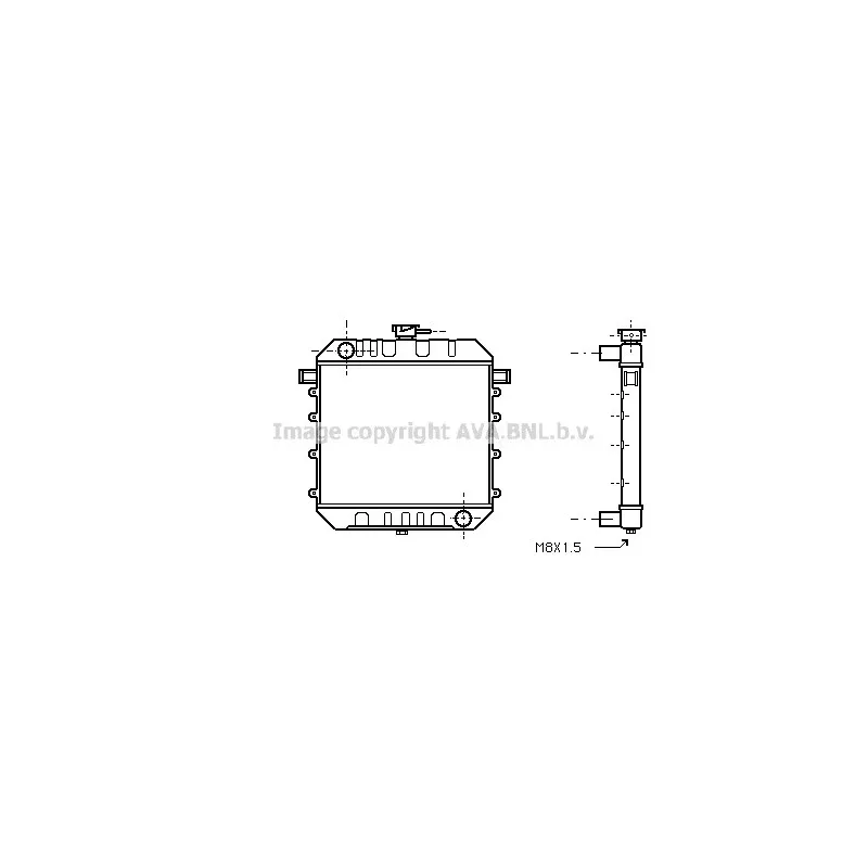Radiateur, refroidissement du moteur AVA QUALITY COOLING OL2024