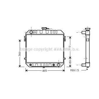 Radiateur, refroidissement du moteur AVA QUALITY COOLING OL2025