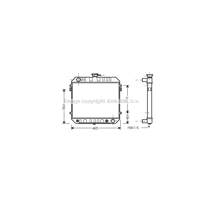 Radiateur, refroidissement du moteur AVA QUALITY COOLING OL2025