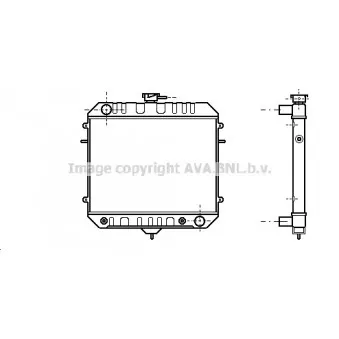 Radiateur, refroidissement du moteur AVA QUALITY COOLING OL2035