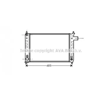 Radiateur, refroidissement du moteur AVA QUALITY COOLING OL2046