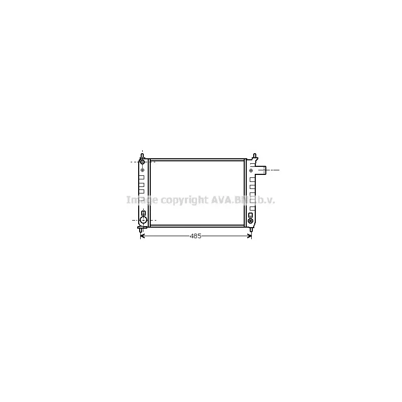 Radiateur, refroidissement du moteur AVA QUALITY COOLING OL2046