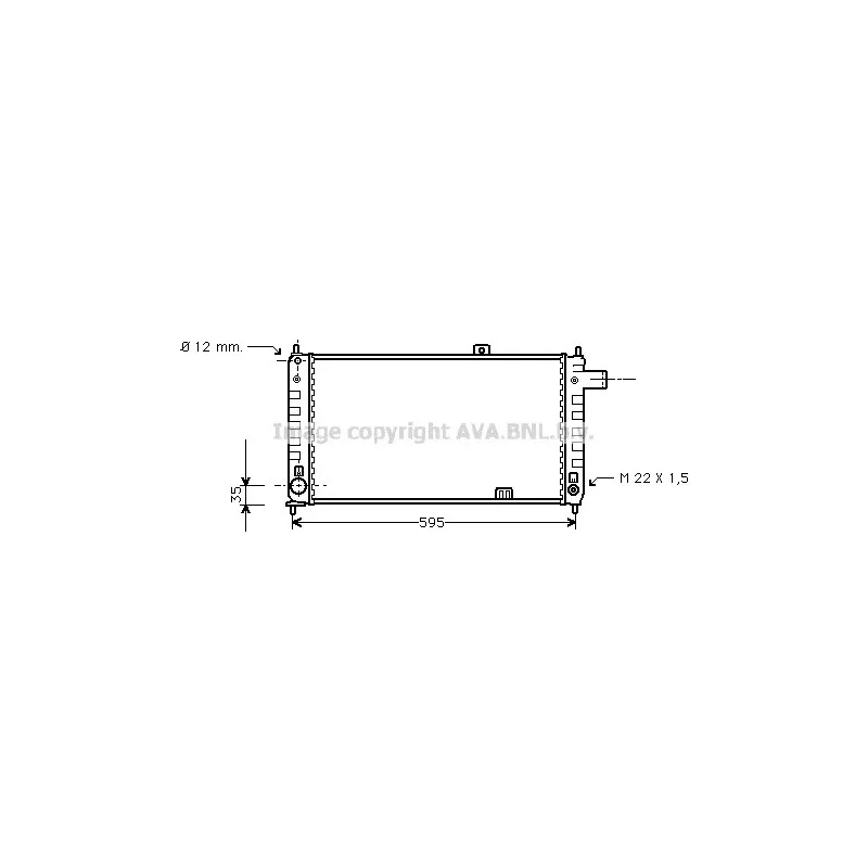 Radiateur, refroidissement du moteur AVA QUALITY COOLING OL2048