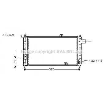 Radiateur, refroidissement du moteur AVA QUALITY COOLING OL2050