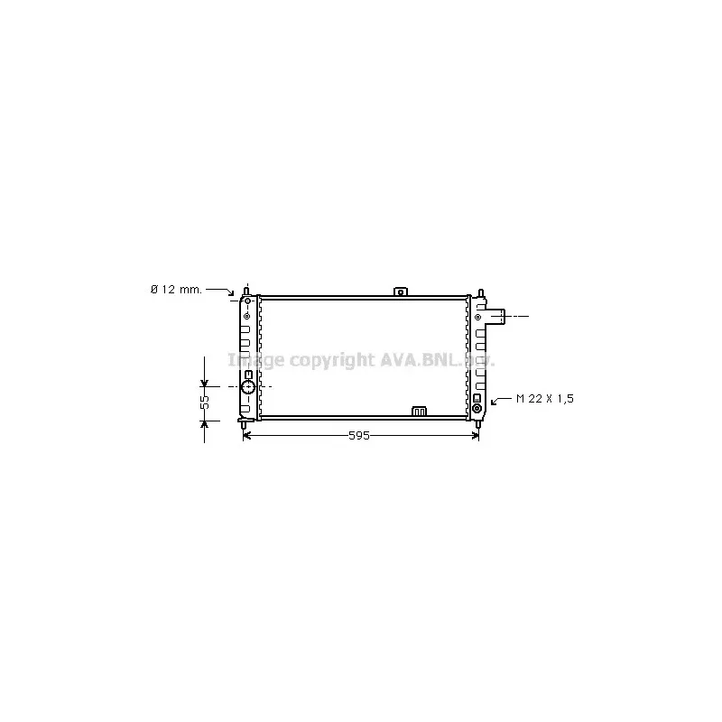 Radiateur, refroidissement du moteur AVA QUALITY COOLING OL2050