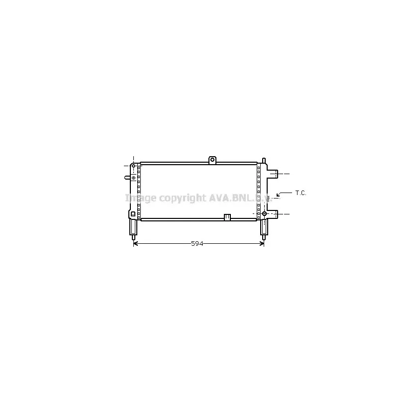 Radiateur, refroidissement du moteur AVA QUALITY COOLING OL2053