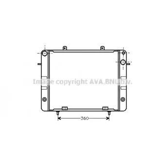 Radiateur, refroidissement du moteur AVA QUALITY COOLING OL2056