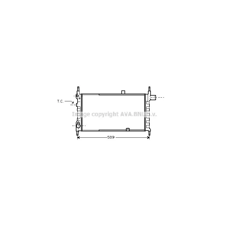 Radiateur, refroidissement du moteur AVA QUALITY COOLING OL2063