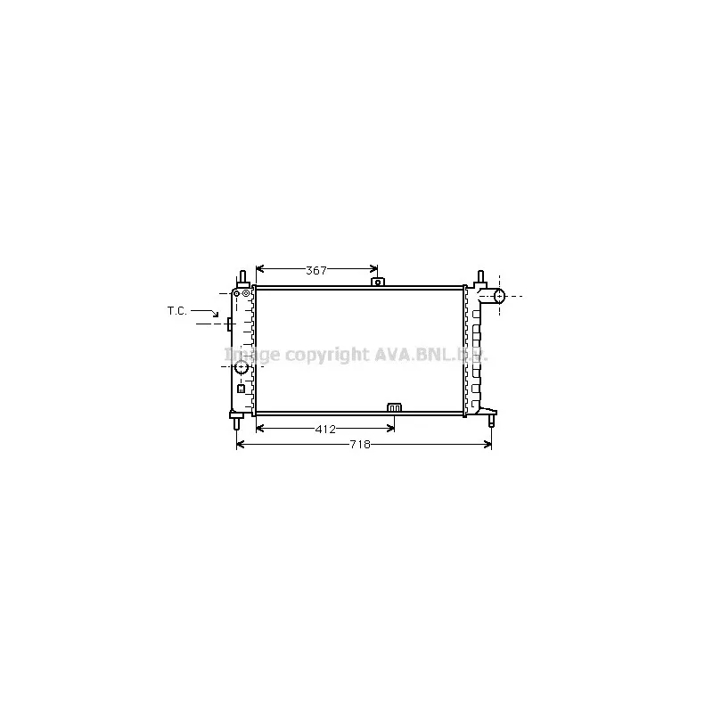 Radiateur, refroidissement du moteur AVA QUALITY COOLING OL2064