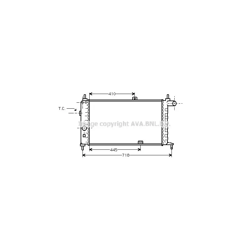 Radiateur, refroidissement du moteur AVA QUALITY COOLING OL2066