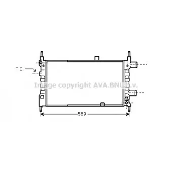 Radiateur, refroidissement du moteur AVA QUALITY COOLING OL2068