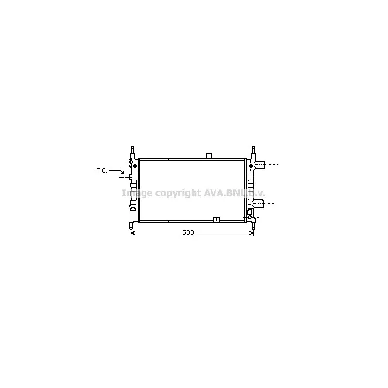 Radiateur, refroidissement du moteur AVA QUALITY COOLING OL2068
